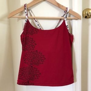 Moving Comfort Red Cropped Workout Tank Top